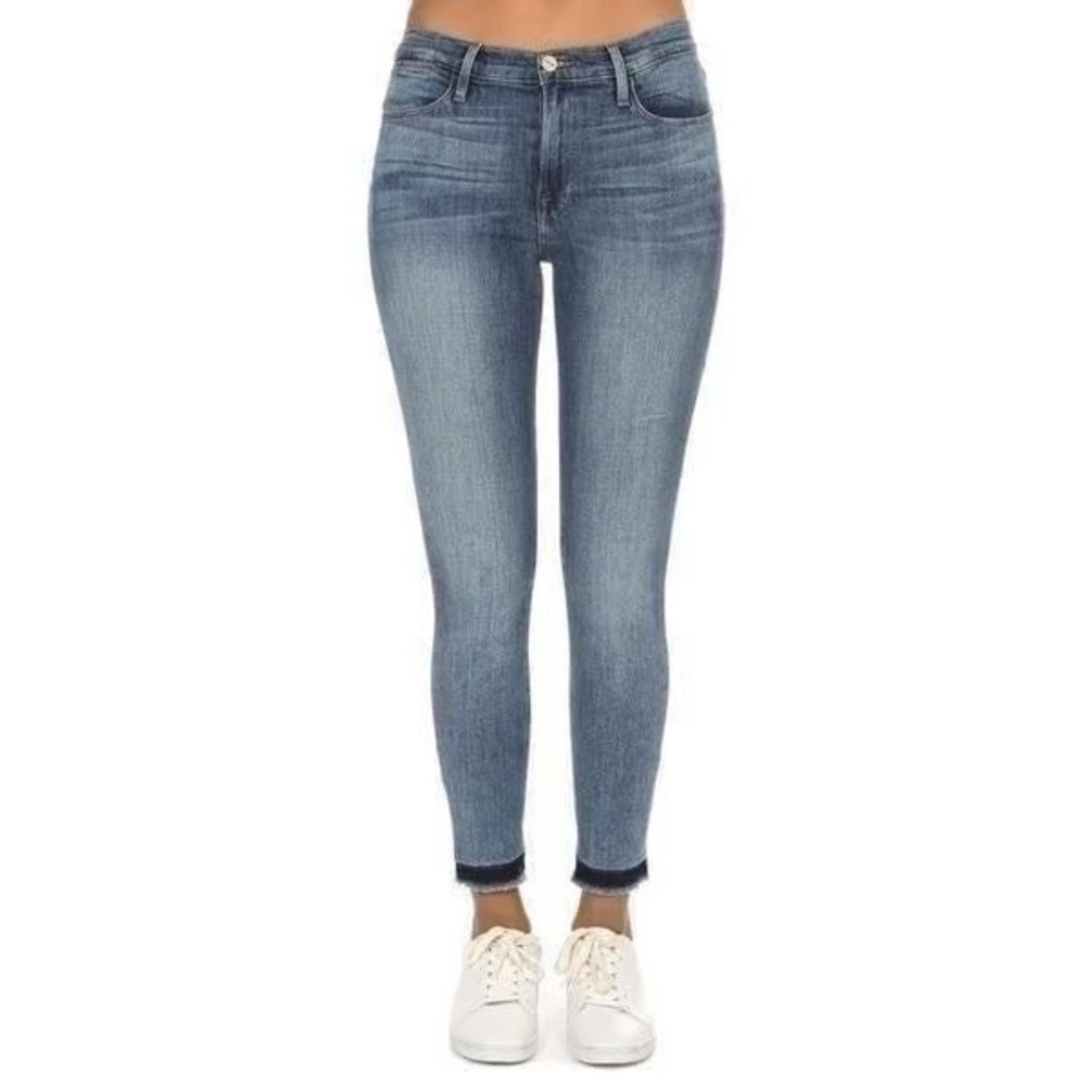 Frame Le High Skinny Jeans in Langstone Blue Denim Wash Size 29